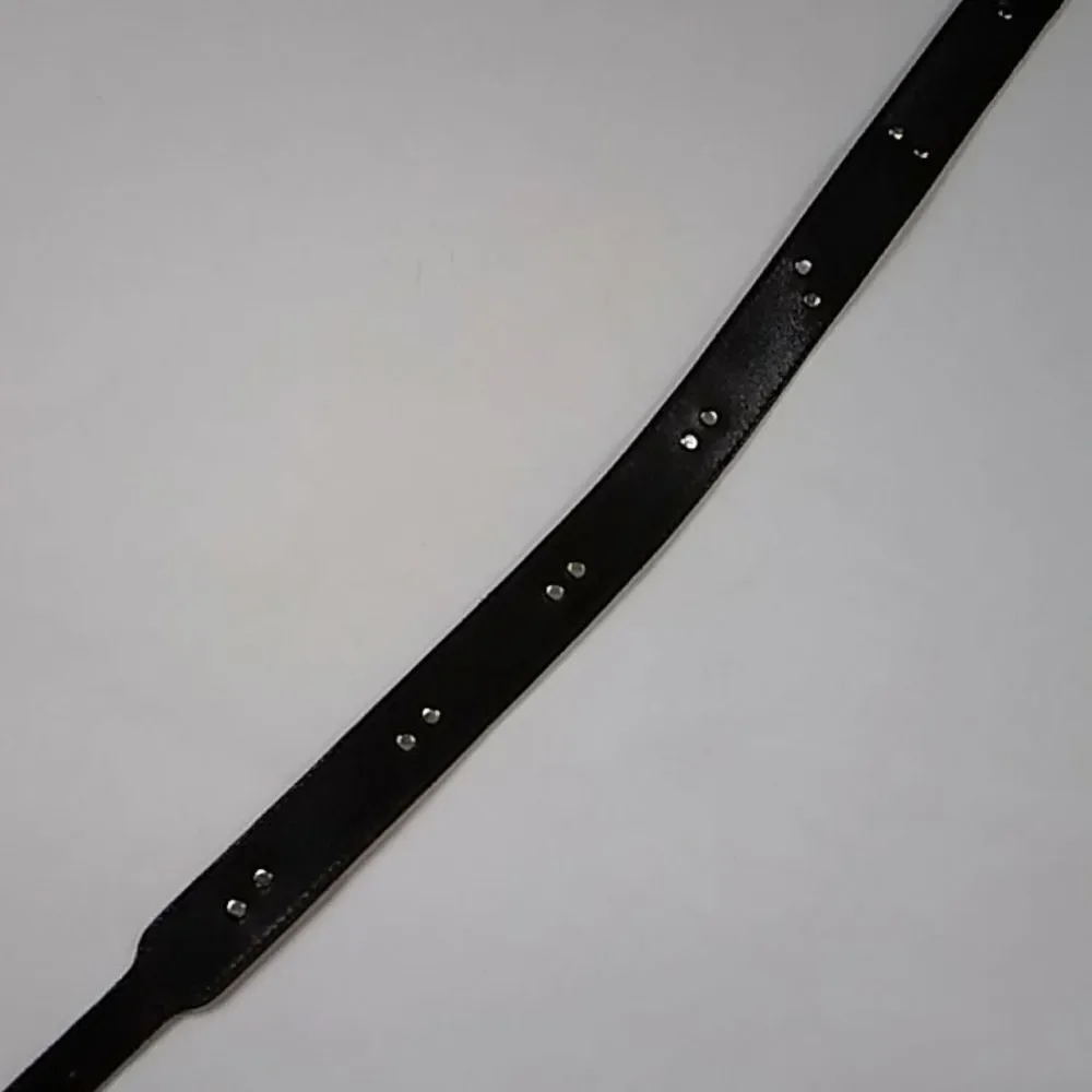 Vintage Metal & Leather Women Black Belt Cowboy